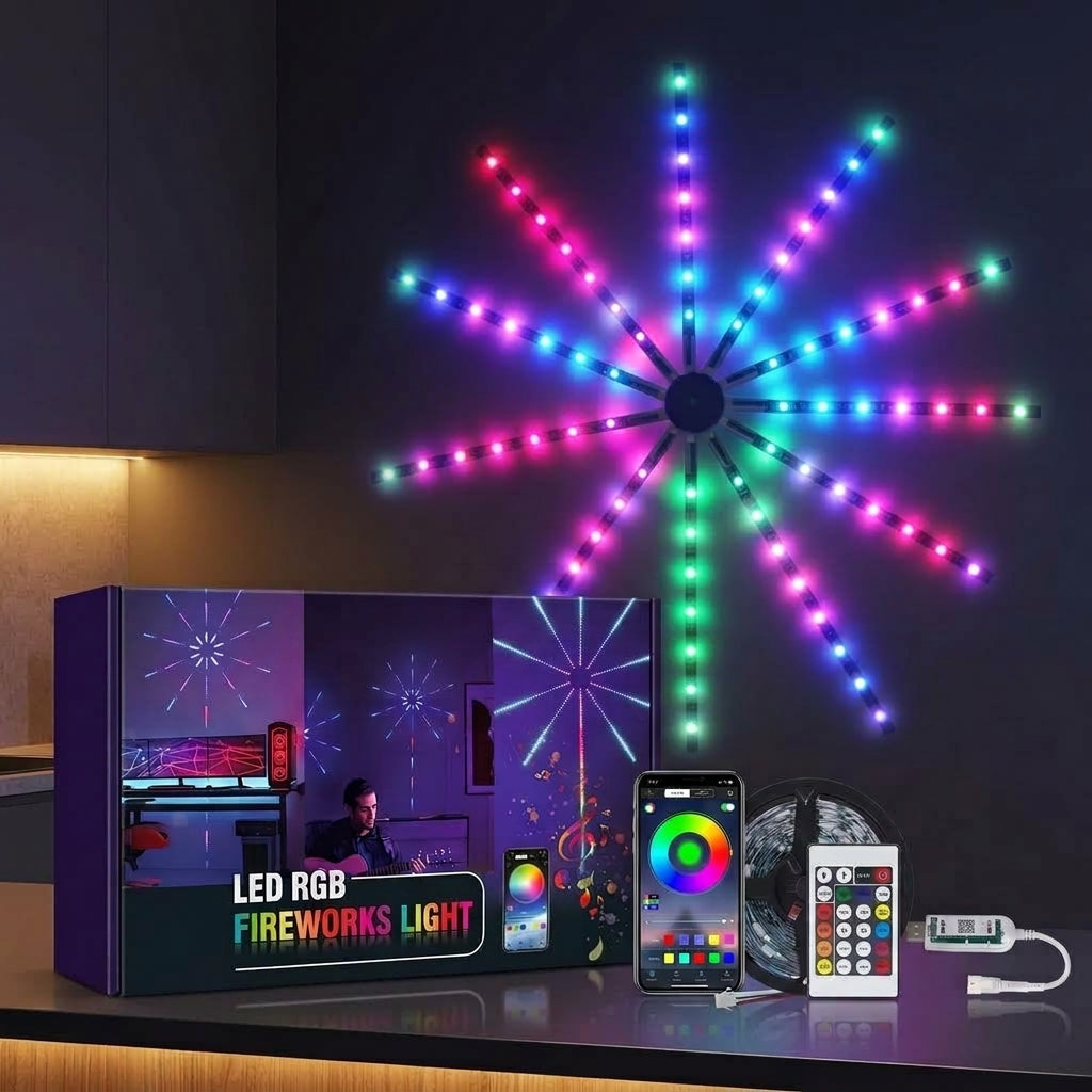 RGB LED Fireworks Light